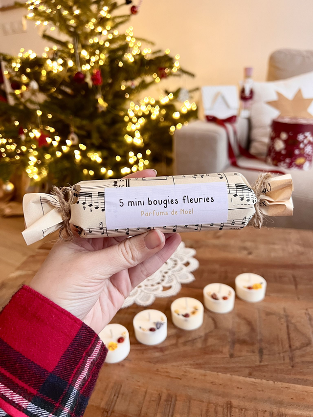 Cracker de 5 mini bougies - collection Casse noisette