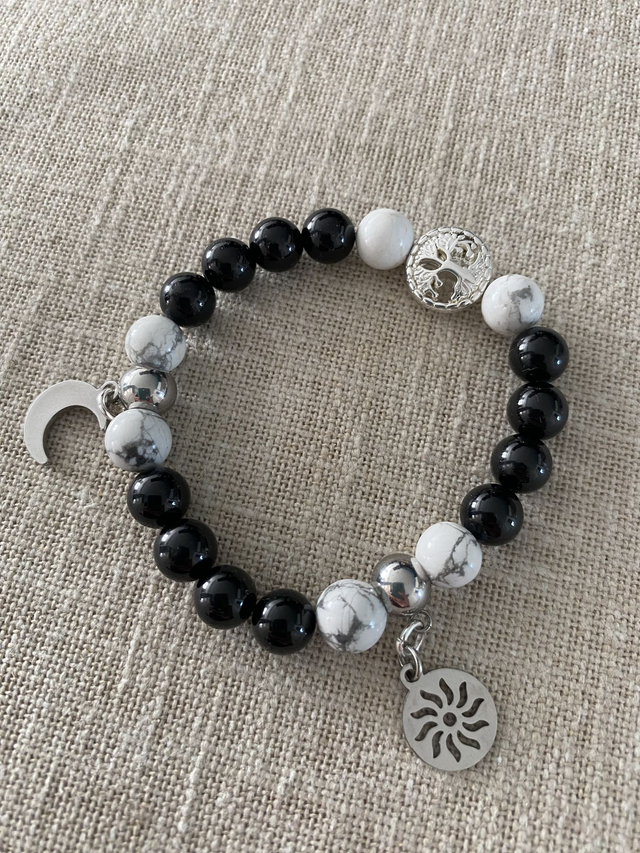 Tourmaline noire et Howlite