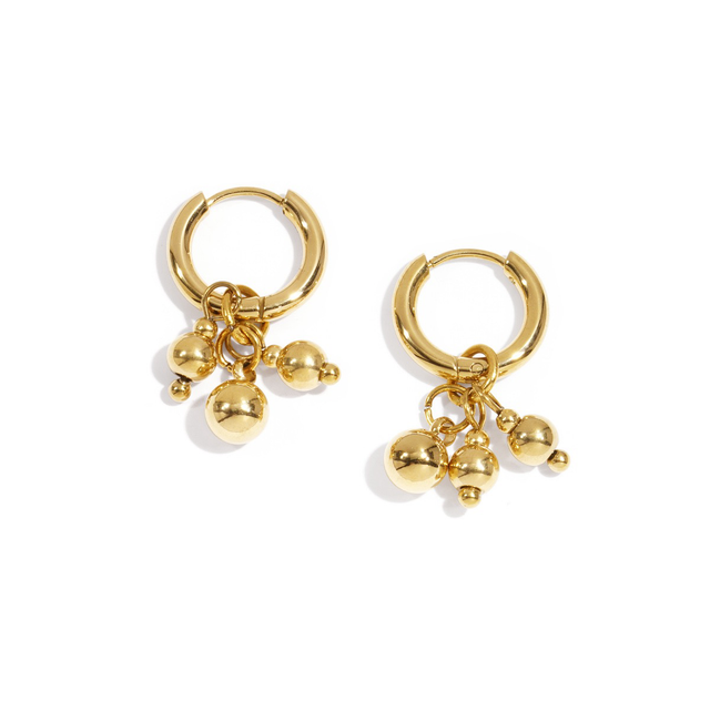 Oorbellen goud druppels 