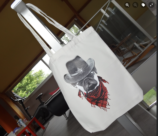  Tote Bag &quot; cowboy dog &quot;