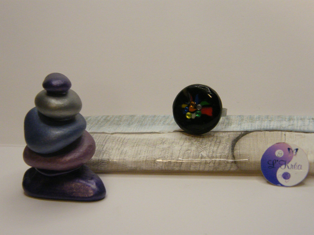 Rond Noir/Multicolore