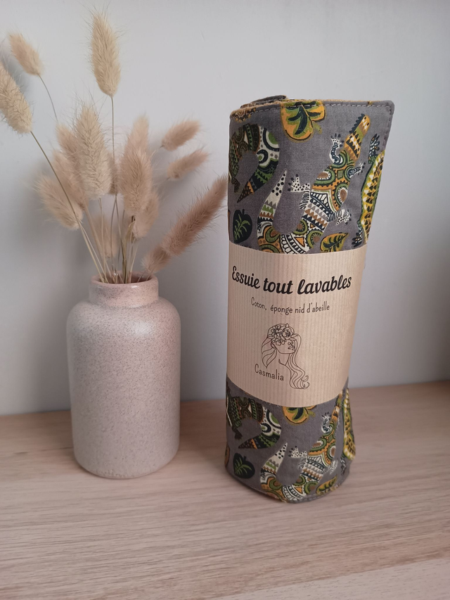Essuie-tout lavables caméléon ( 6 feuilles)