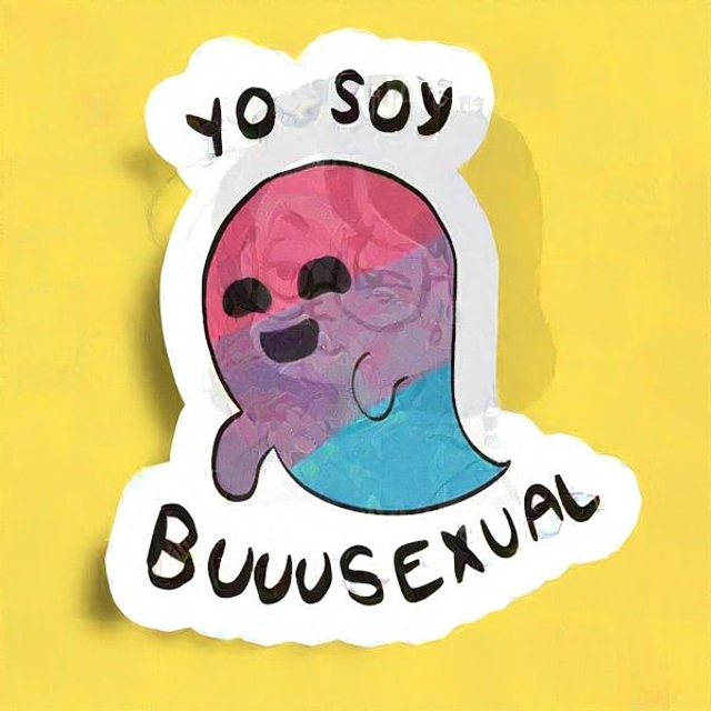 Buuusexual Sticker (bisexual ghost)