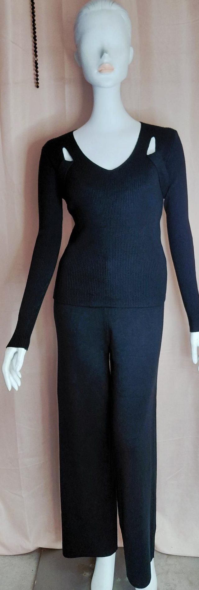 🌈 Ensemble Noir Effet Seconde Peau Femme Chic Elégant Confort et Très Doux pour Tous les Jours 🌈