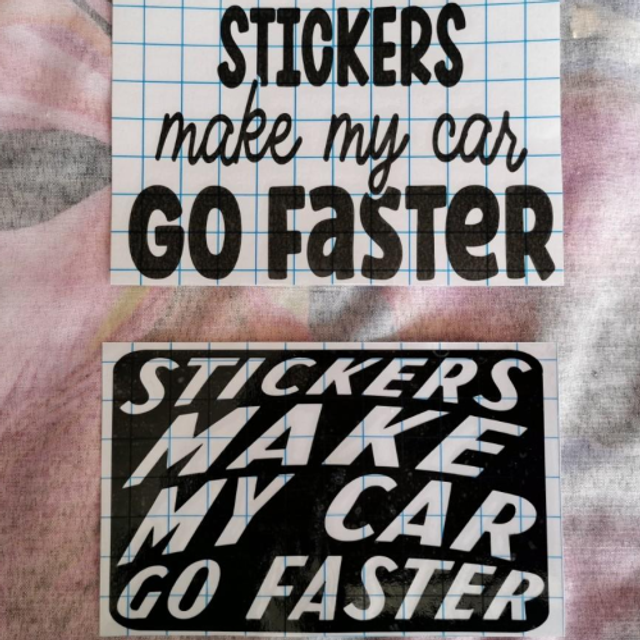 Stickers Make My Car Go Faster Car Sticker Decal - Car Window Sticker - Bumper Sticker - 2 Designs