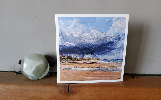 Marske-by-the-sea, North Yorkshire Coast.  Art Card. 