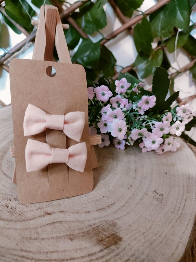 Duo barrettes pêche 5cm