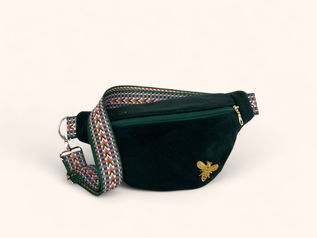 Sac Banane Lainage Vert + Porte monnaie assorti