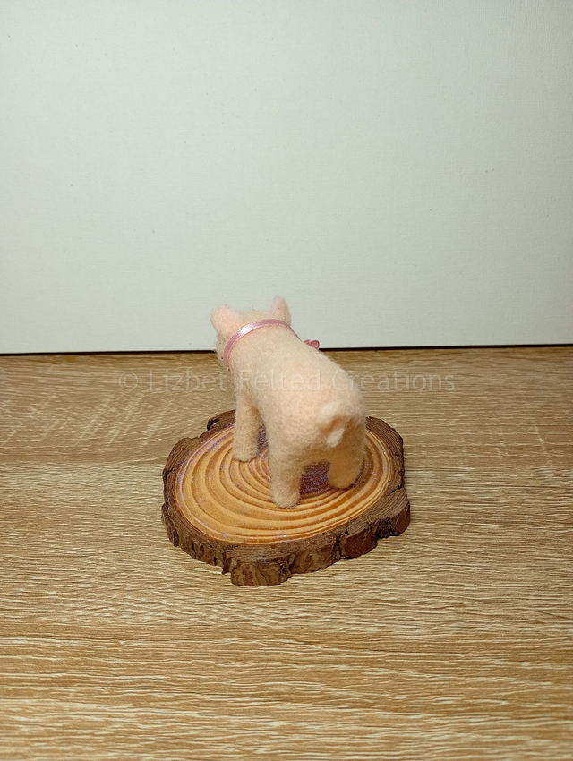Cute pig decoration, felted pig
