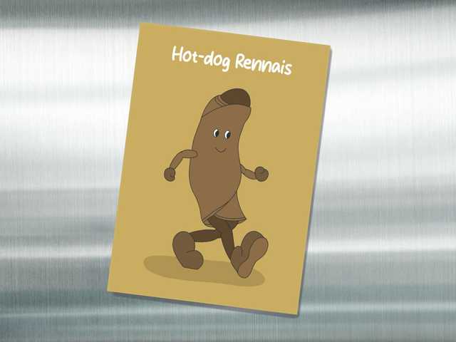 Magnet " Hot-dog Rennais "