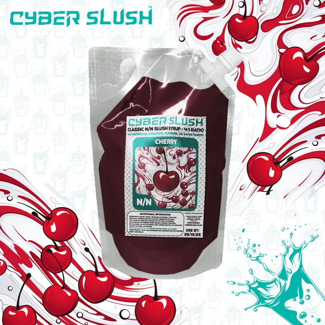 CyberSlush Cherry Syrup for Ninja® Slushi - Natural Flavour / Natural Colour / Natural Sweetness - 1L