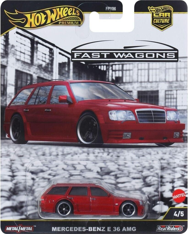 Hot Wheels Premium Fast Wagons - Mercedes-Benz E 36 AMG T-Modell in Rotmetallic