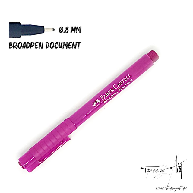 FABER CASTELL - STYLO FEUTRE BROADPEN DOCUMENT 0,8MM MAGENTA - FB021437