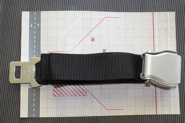 Flieger-Gürtel/Belt mit originaler Flugzeugschnalle! Schwarz