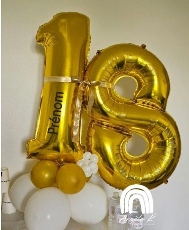 Ballon personnalisé avec chiffre et prénom