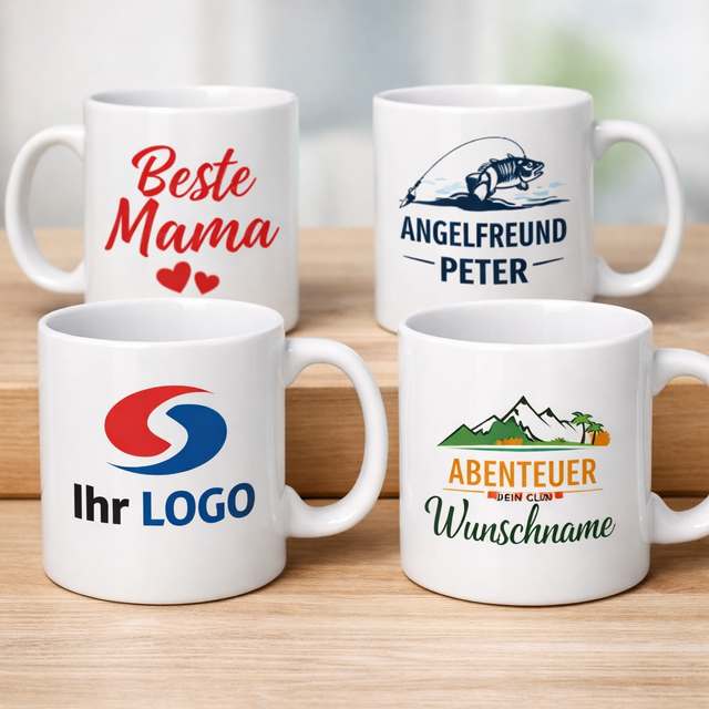 Personalisierte Tasse – Druck bis zu 3 Farben