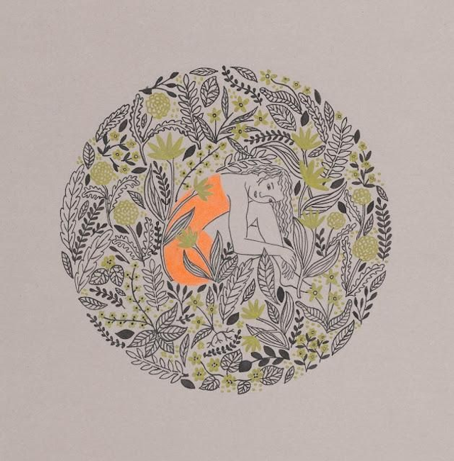 Originele tekening "In de tuin"