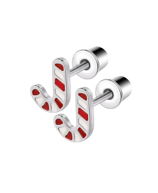 Candy Cane Mini Comfort Back Studs 