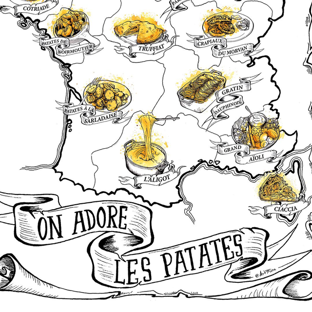 Carte de France de la Pomme de terre