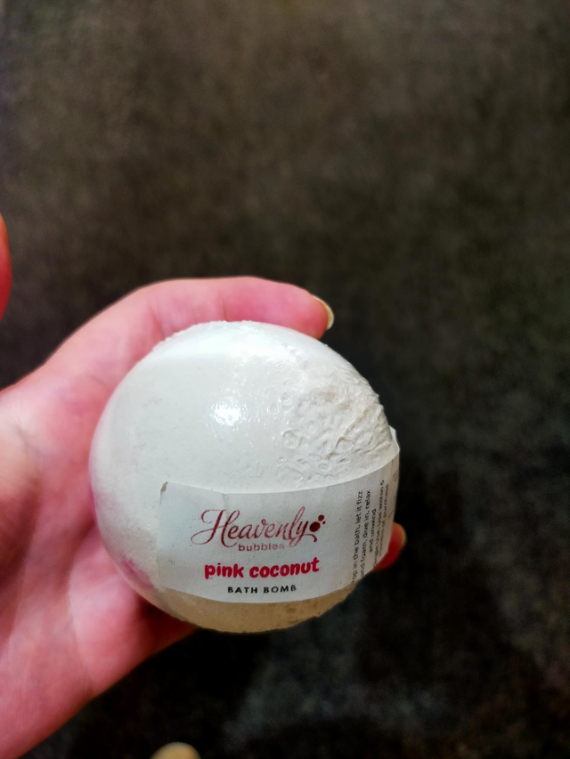 Pink Coconut Bath Bomb Hidden Pink Colour BB/PiCo