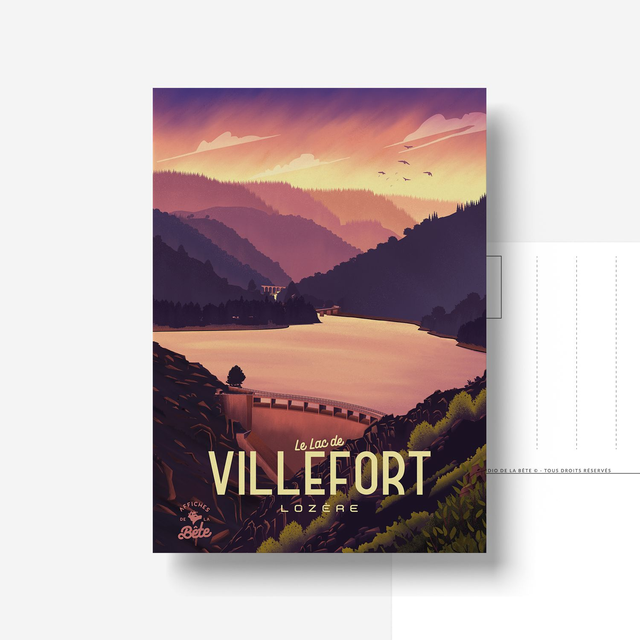 Carte Postale LAC DE VILLEFORT