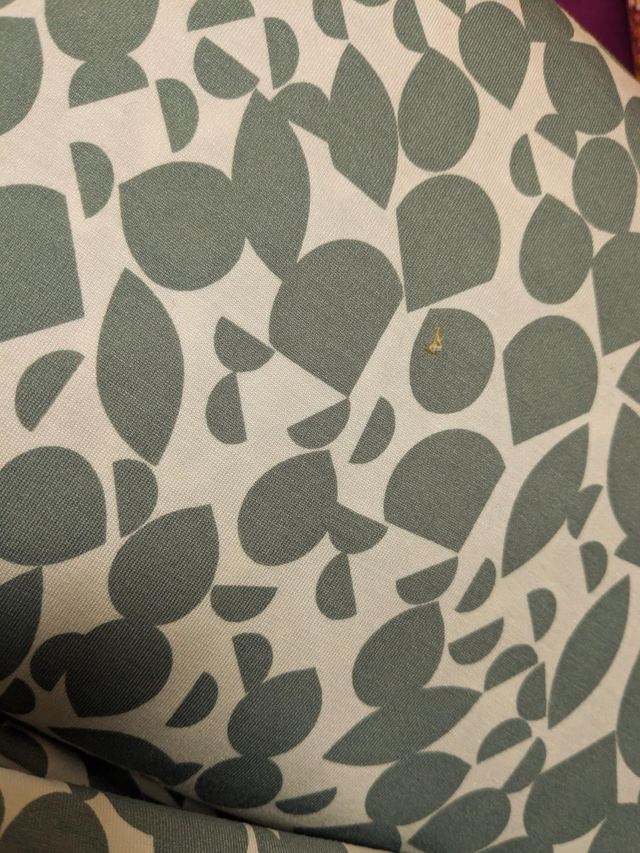 Sage and Cream Abstract Viscose Jersey