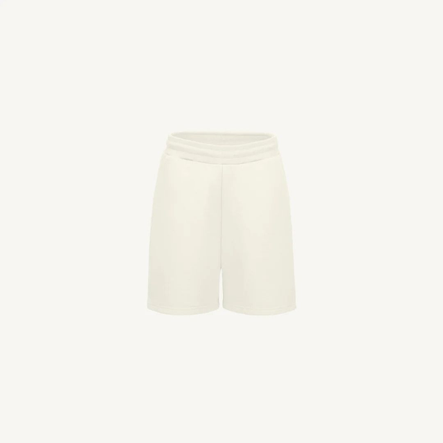 Pantaloncino corto in felpa basic white vintage unisex
