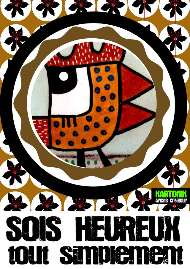 Affiche "Sois heureux tout simplement"