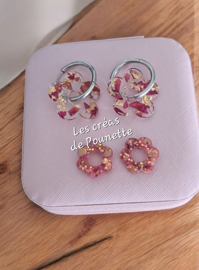 Coffret boite à bijoux + boucles