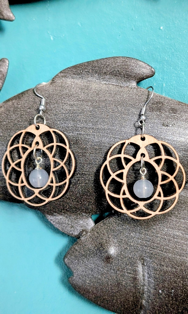 Boucles d&#039;oreilles rosaces 