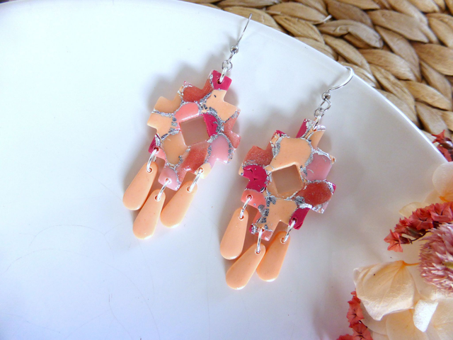 Boucles d'oreilles aztèques - Mosaïque de passion