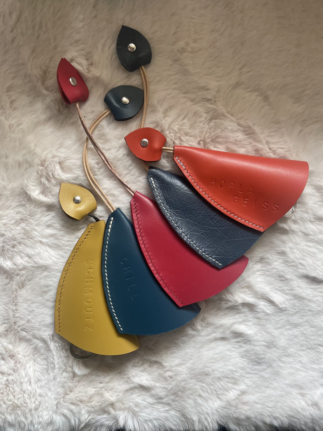 Cloche à clés en cuir personnalisable 🔑