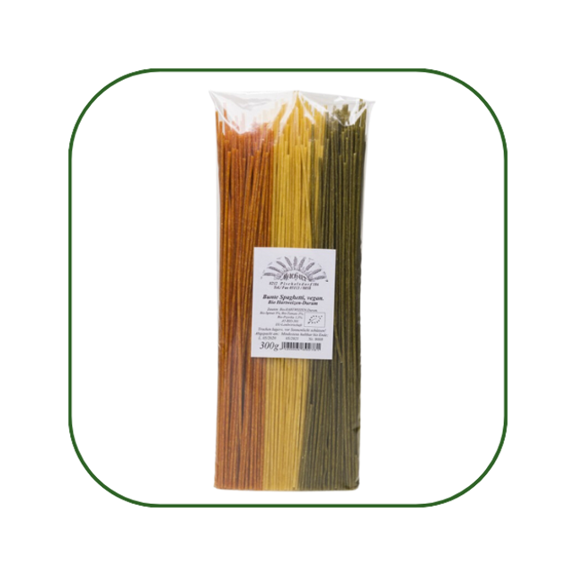 Bio Durum Hartweizen Bunte Spaghetti, 300g