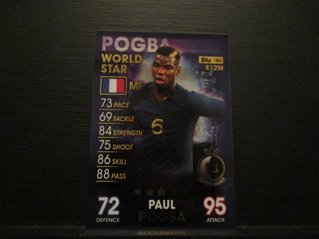 Paul Pogba - World Star Match Attax 101 Original Trading Card