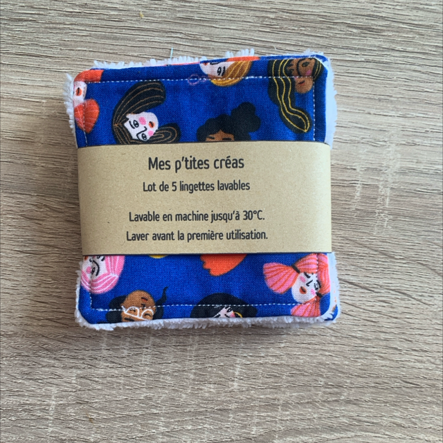 Lot de 5 lingettes lavables