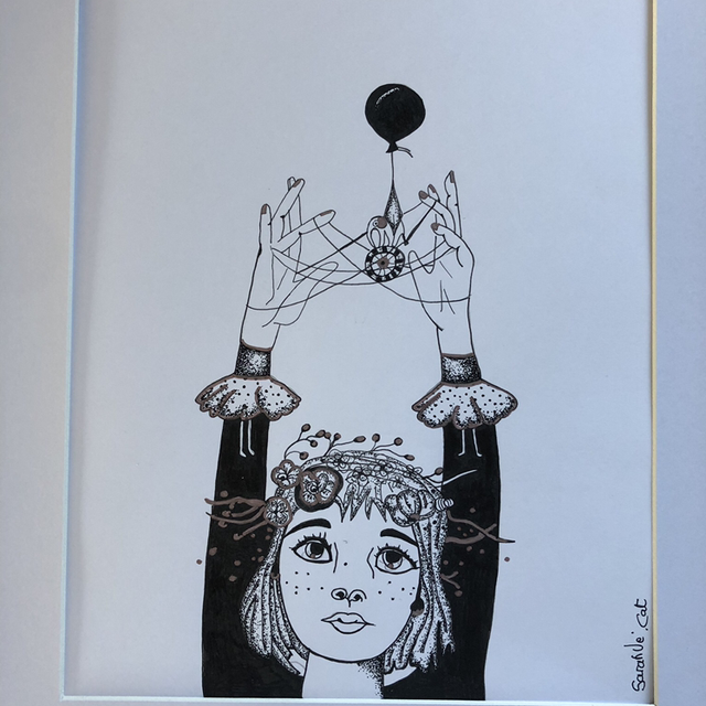 jeux de l’élastique - 30 x 38 cm - encadrement bois