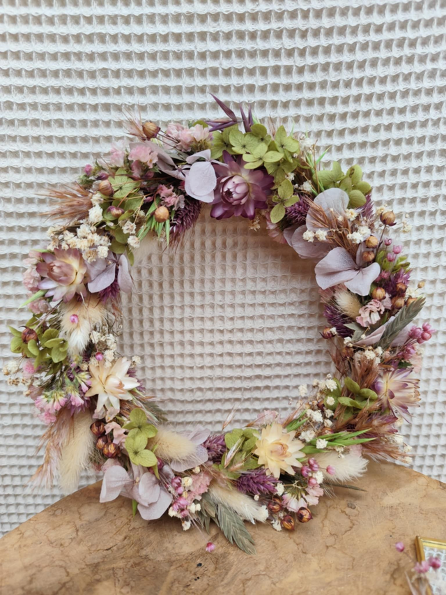 Couronne murale "Matcha & Rose"