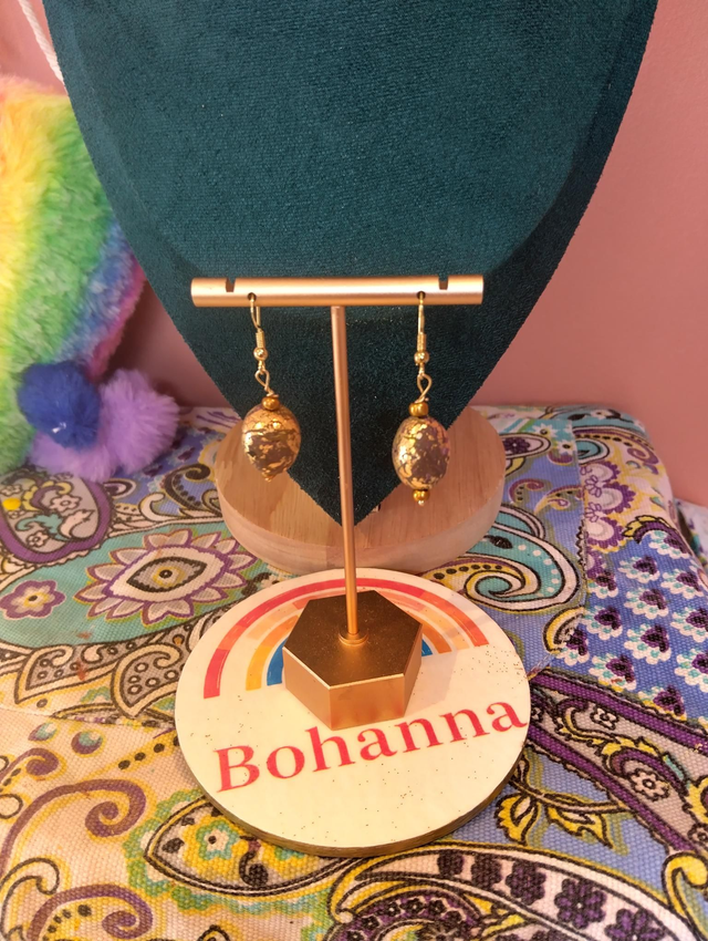 Handmade Polymer clay Bohemia beaded earrings 