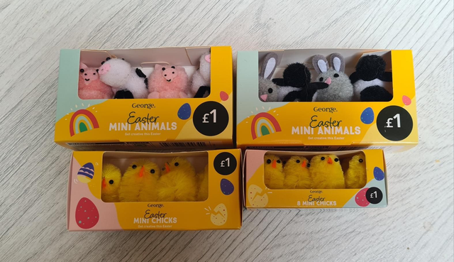 Mini craft animals chicks pigs cows rabbits sheep Easter farm