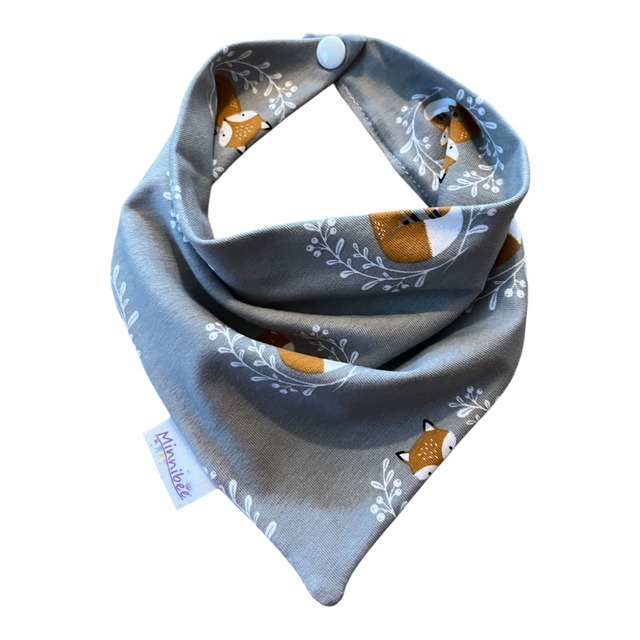 Dreieckstuch „Fuchs hellgrau“ 0-3 Jahre   