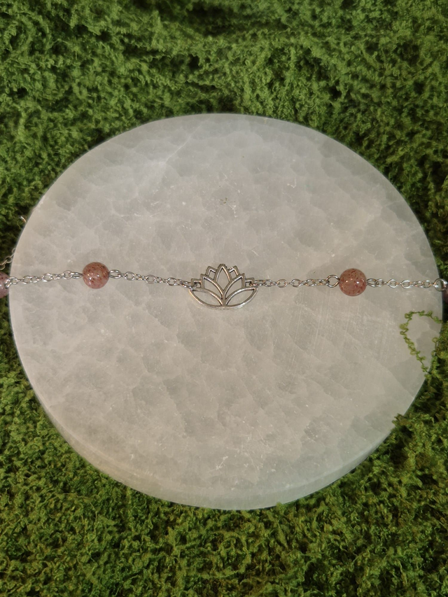 Lotus Radieux – Quartz Fraise – Collection Charme Magique