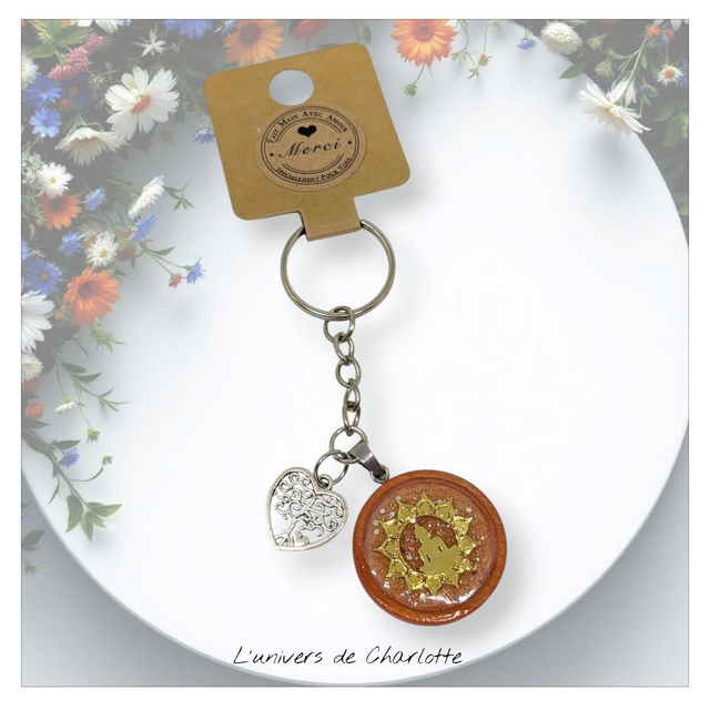 Porte-clés "Bouddha" bois PC-028