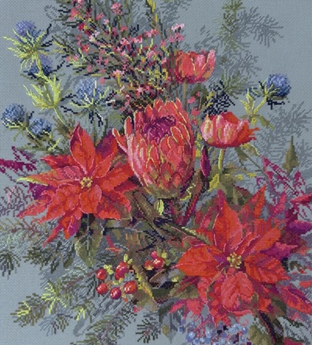 Merejka Christmas Arrangement Counted Cross Stitch Kit