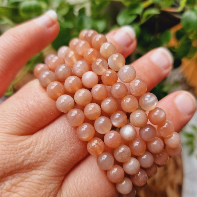 Sunstone 7mm Beaded Bracelet 