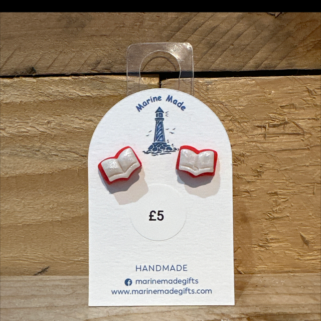 Book Polymer Clay Earrings 