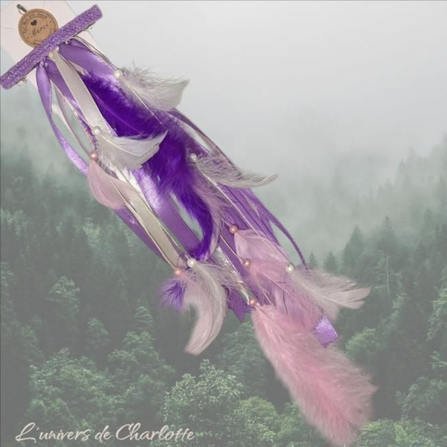 Barrette Amérindienne "Violet"