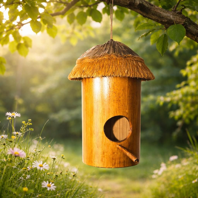 Nichoir en bambou et coco