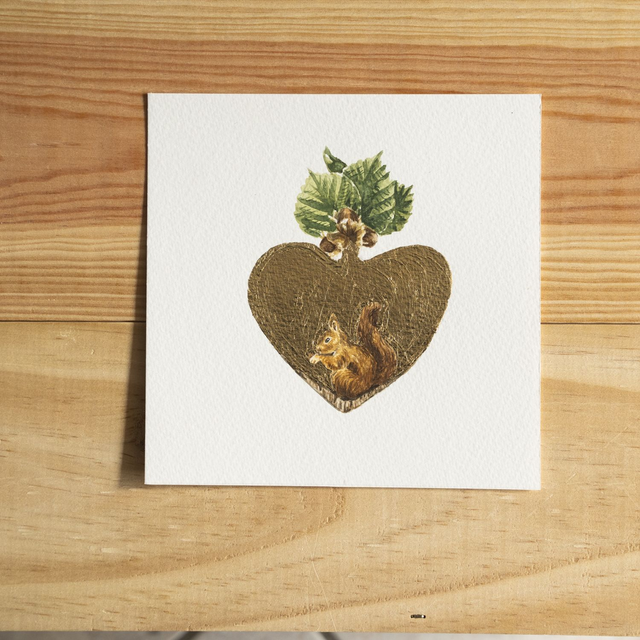 Coeur l&#039;écureuil aux noisettes