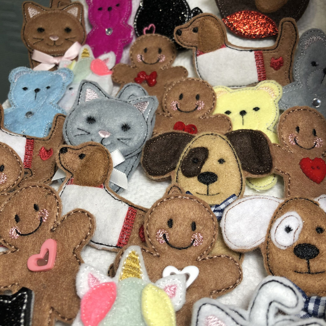 Cute Puppy Dog Handmade Brooch with metal clasp