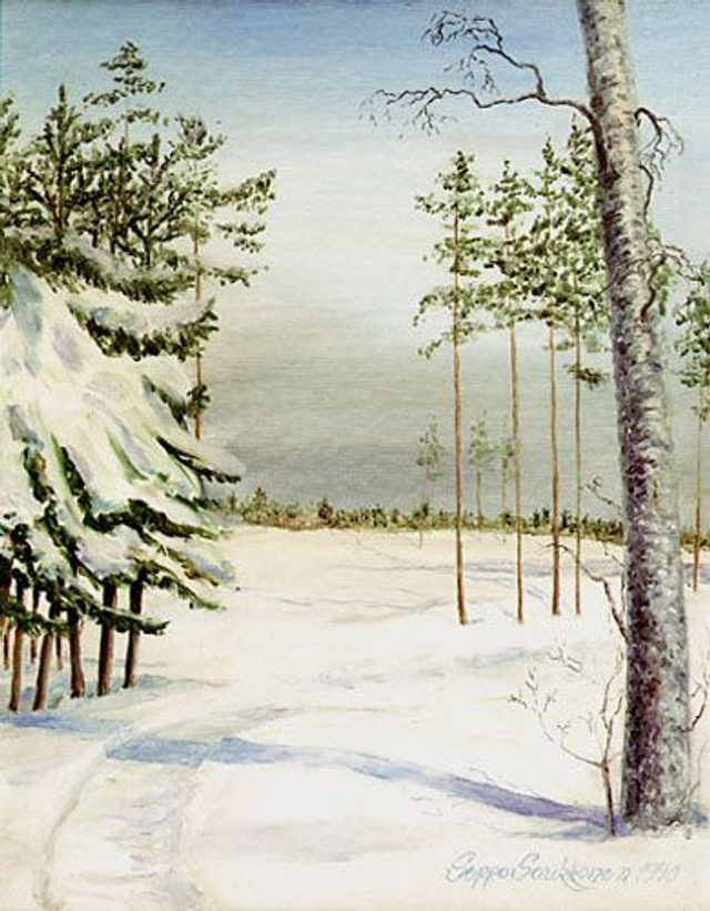 Talvimaisema Vivamosta (54x45 cm)